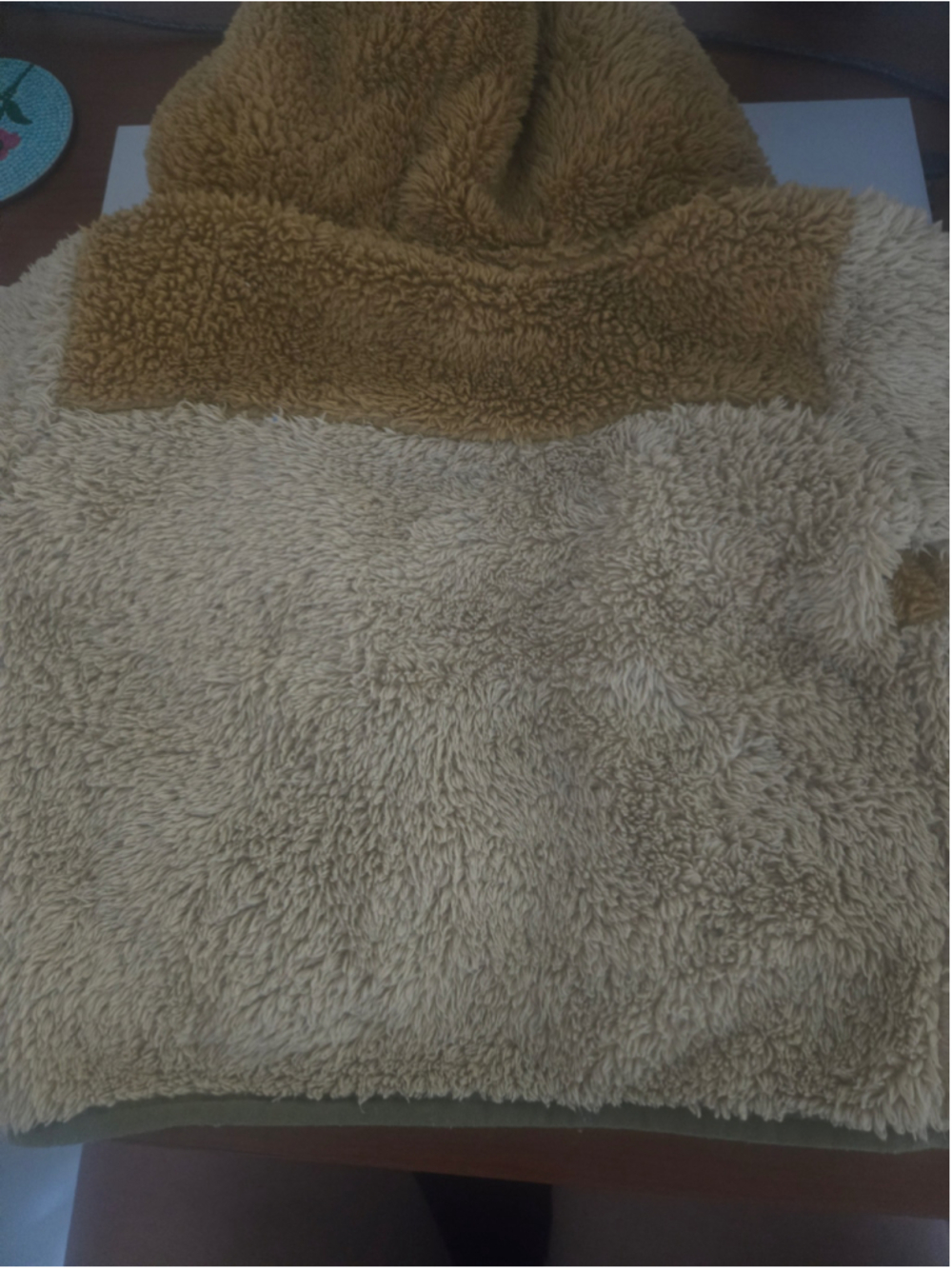Eddie Bauer Baby Sherpa Fleece Jacket 12 Months Beige Brown - Picture 2 of 4